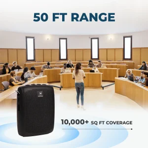 Alternative view of VoiceFree™ WB005 Clip Voice Amplifier Speaking System (Copy)
